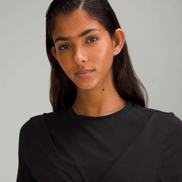 Lululemon Cotton Wrap-Front T-Shirt Dress Size 4 - Picture 3 of 11